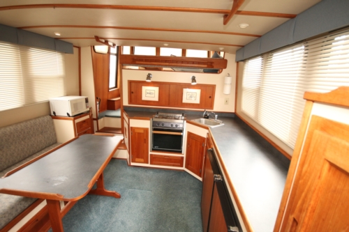 1999 Nordic Tug 32, View Forward into the Salon /Galley