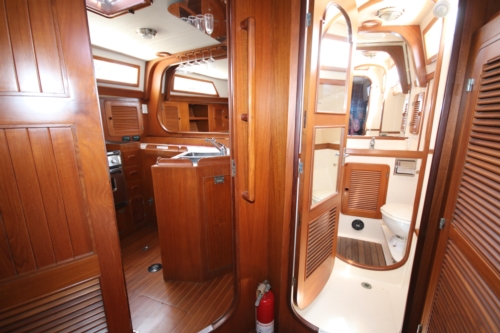 1996 Tanton 45 Offshore, Forward view from aft cabin