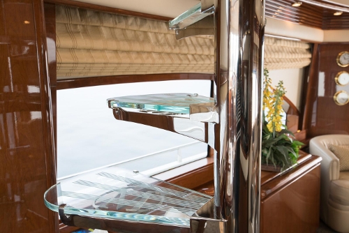 2006 Marquis Motor Yacht, Staircase to Flybridge