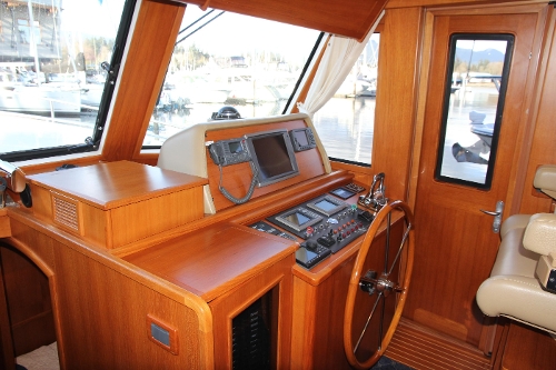 2009 Grand Banks 47 Europa, Helm from Galley