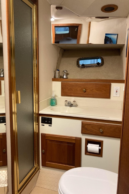 1993 Tollycraft CPMY, Guest Head and Shower