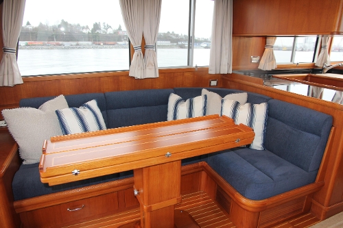 2007 Grand Banks Europa, L-Shaped Settee and Table