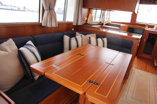 2007 Grand Banks Europa, L-Shaped Settee and Dinning Table