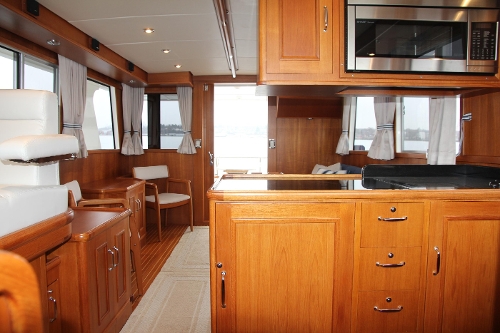 2007 Grand Banks Europa, Galley Looking Aft