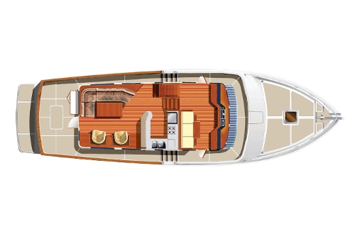 2011 Selene 45, Main deck layout (actually a settee to starboard)