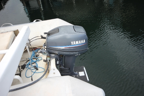 1973 Grand Banks Classic 42, Tender outboard
