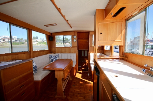 1982 Grand Banks 36 Classic, galley and salon