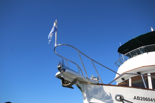 2001 Grand Banks Classic, At Dock