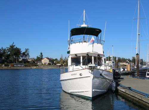 2001 Grand Banks Classic, At Dock
