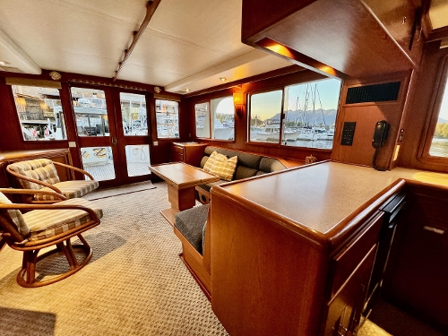 1996 Fleming 55, Galley to salon