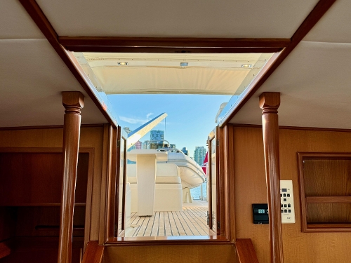 1996 Fleming 55, Pilothouse to flybridge