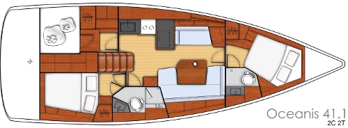 2017 Beneteau Oceanis 41.1, Layout