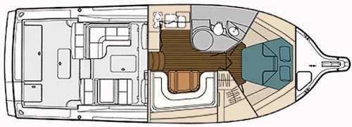 2003 Tiara Yachts 3800 Open, Layout Drawing