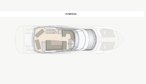 2013 Monte Carlo Yachts MCY 65, Flybridge Deck Layout